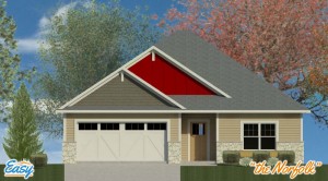 Exterior rendering of the "Norfolk" home design from Easy Duluth
