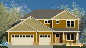 Exterior rendering of the "Cambridge" home design from Easy Duluth