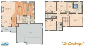 Floor plans for the "Cambridge" home design from Easy Duluth