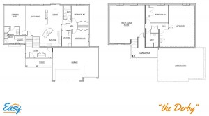 Floor plans for the "Derby" home design from Easy Duluth